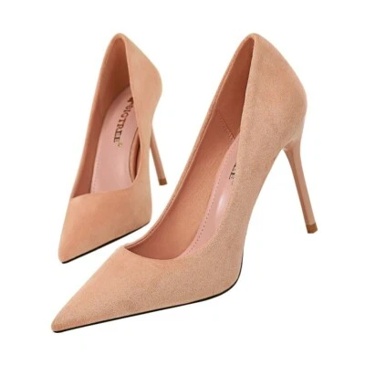 Womens Sexy Stiletto High Heels Pumps Pointed Toe Suede Shoes Party Clubwear - Image 1 of 4