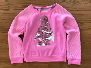 So Girls Pink Penguin Embellished Sequins Long Sleeve Sweatshirt Size 12 VGUC - Picture 1 of 1