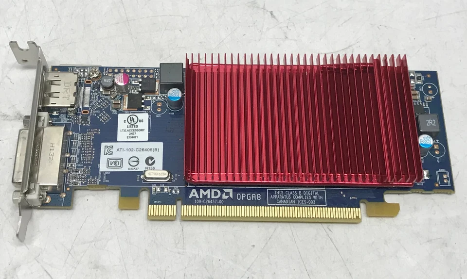 Dell AMD Radeon HD 6450 PCI Express x16 Low Profile Video Card 1GB GDDR3 6XMMP - Image 1 of 1
