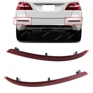 Pair Rear Bumper Reflector Lens For Mercedes-Benz x166 ML - Picture 1 of 3