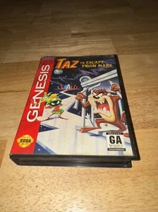 Sega Genesis - 1994 Taz in Escape From Mars Game - Complete with Case & Manual - Picture 1 of 3