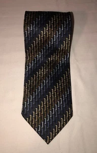 Kilburne & Finch Mens Multi Color Neck Tie 60" x 3-3/4 inches Silk Striped LBB76 - Picture 1 of 6