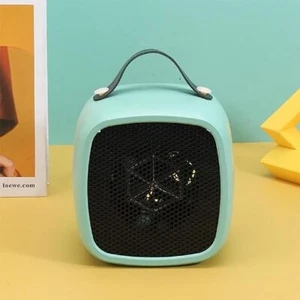 Mini Electric Heater 500W Desktop Portable Home Office Fast Space Green Teal - Picture 1 of 9