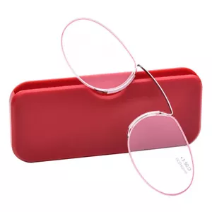 MINI Clip Nose Reading Glasses 1.0 To 3.5 Portable Presbyopic With Case Reader - Picture 1 of 17