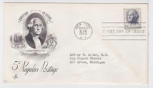 TurtlesTradingPost - George Washington 1962 #1213 FDC - Artcraft / Ayerst Pharma - Picture 1 of 3