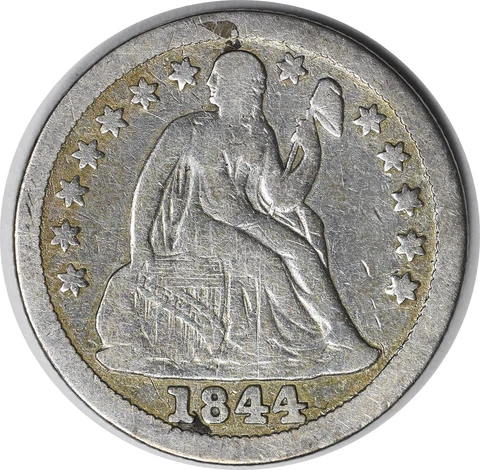 1844 Liberty Seated Silver Dime VF Uncertified #136 Cover