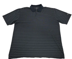 Nike Golf Polo Mens XL Black/White Stripe Performance Fit Dry Short Sleeve - Picture 1 of 7