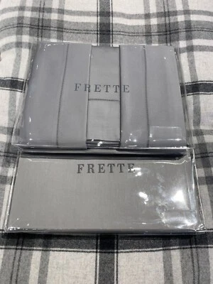 FRETTE MONZA QUEEN JUEGO DE 5 PIEZAS FUNDA NÓRDICA GRIS ACERO SATINADO + JUEGO DE 4 SÁBANAS Foto 1 de 3
