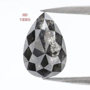 2.42 CT Natural Loose Pear Shape Diamond 10.40 MM Salt And Pepper Diamond QL2131 - Picture 1 of 8