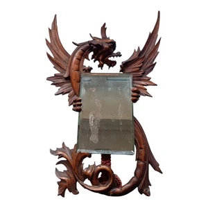 *HH* Gabriel Viardot Antico Specchio Vittoriano Con Drago Dragone Dragon Mirror  - Foto 1 di 24