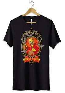 T-Shirt Maglietta Ned Flanders Demone Tshirt Maglia Divertente Simpson Cartoons - Picture 1 of 2