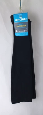Juncture Men's Compression 8-20mmgH Knee High Socks Size 6-12 Black NWT - Image 1 of 4