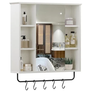 Medicine Cabinet with Mirror, Wall Mounted Bathroom Storage Cabinet with Mirr... - Picture 1 of 7