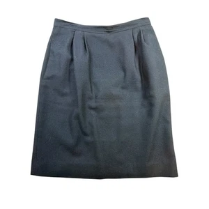 Falda Lápiz Sassco Negra Plisada Mezcla Lana Mujer Talla 10 Negocios Informal - Imagen 1 de 6