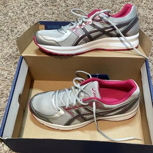 Asics Gel-Contend Women's Running Athletic Shoes Sz 11 White Pink Silver Black - Picture 1 of 7