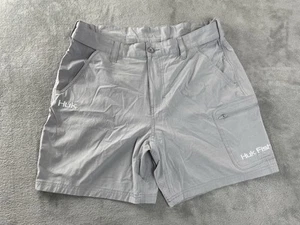 Huk Fishing Shorts Men's Gray Performance Fabrics Outdoor's Hiking Size L (36) - Picture 1 of 20