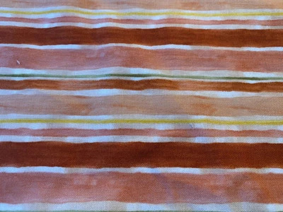 Susan Winget Tonal Stripe Fabric CP72572 Peach Green Yellow Red Cotton 54x32 - Image 1 of 4