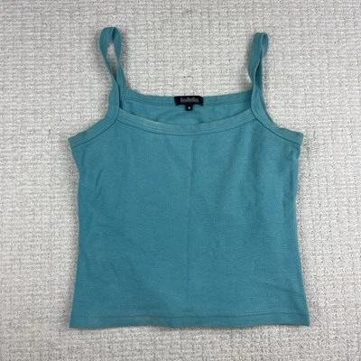 Camiseta sin mangas Talula Aritzia para mujer pequeña bebé azul encaje corta camisola leer* Foto 1 de 4