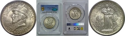 1937 50C Roanoke Commemorative Half Dollar PCGS MS-67 CAC - Image 1 of 3