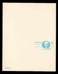 UY32 - MINT UNFOLDED MESSAGE-REPLY CARD - Picture 1 of 2