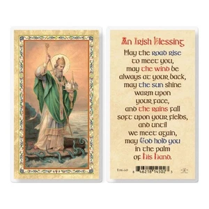 St. Saint Patrick -  Irish Blessing -  Laminated Holy Card 106-643 - Picture 1 of 1