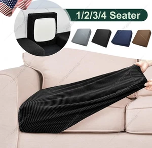 Jacquard Stretch Individuell Sofa Kissenbezüge Couch Sitz Schonbezug Abnehmbar - Bild 1 von 66