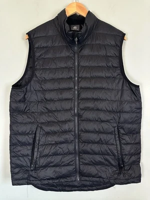 Champion Negro Plumón Cremallera Completa Grande Acolchado Embalable Exterior Cálido Esquí  Foto 1 de 4