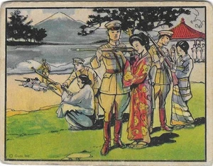 1938 GUM INC. ORRORI DI GUERRA #174 "LE DONNE GIAPPONESI IMPARANO A SPARARE"! OTTIMO SET! - Foto 1 di 2