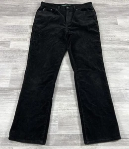 Lauren Jeans CO. Pantalones clásicos de pana negros de pierna recta para mujer talla 12 - Imagen 1 de 9