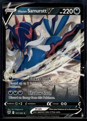Hisuian Samurott V 101/189 Pokemon SWSH10: Astral Radiance Holo - Image 1 of 2
