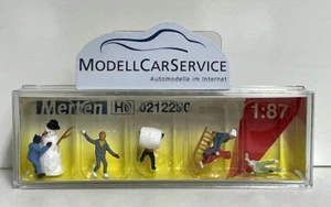Merten/Preiser 1/87 (H0): 0212230 Kinder mit Schneemann und Schlitten (6 Fig.) - Bild 1 von 2