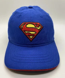 Superman Cap Hat Youth Adjustable Blue 100% Cotton - Picture 1 of 7
