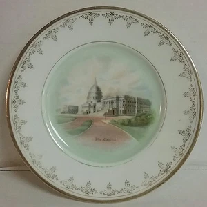 U.S. Capitol Washington D.C. Silesia Porcelain Souvenir Picture Porcelain Plate - Picture 1 of 1