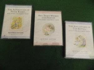 CASSETTE: BEATRIX POTTER Tom Kitten Peter Rabbit + Mrs Tiggy Winkle X3 Childrens - Picture 1 of 2