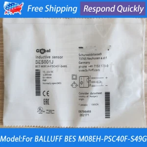1PCS New BALLUFF BES M08EH-PSC40F-S49G M08EHPSC40FS49G Sensor&Proximity Switch - Picture 1 of 5