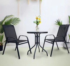 Gartenmöbel Set Sitzgruppe 3 tlg 1 Tisch 2 Stühlen Balkonmöbel Gartenstühle - Bild 1 von 10