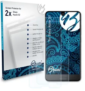 Bruni 2x Protective Film for Sharp Aquos S2 Screen Protector Screen Protection - Picture 1 of 4