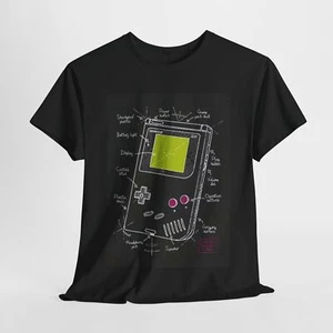 Retro Gaming Console Graphic T Shirt Unisex Heavy Cotton Tee - Picture 1 of 5