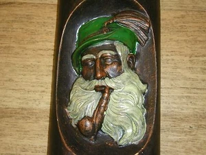 🪵 Holzfigur – Bayer/Bauer mit Pfeife – Handgeschnitzt – Vintage Wandschmuck 🌾 - Picture 1 of 3