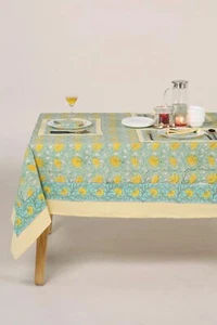 Cotton Table Cloth Dining Table Cover Napkins Set, mat Boho Rectangle Tablecloth - Picture 1 of 5