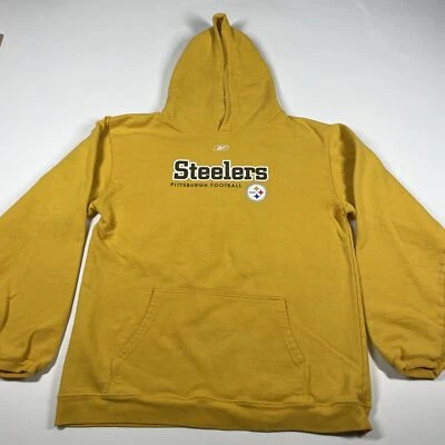 Suéter Reebok Niños Pittsburgh Steelers Talla 18-20 Amarillo Manga Larga Sudadera con Capucha Foto 1 de 4