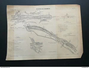 ANNALES BRIDGES et SHOES (Dep 68) Plan des Underrains des Echarmeaux 1900 - Picture 1 of 4