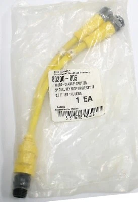 Divisor de cable Molex Brad Harrison Woodhead 80300-005 5P llave doble M/3P FE 0,5 pies Foto 1 de 2