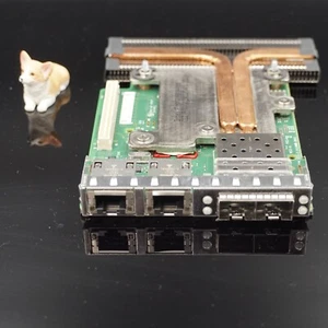 C63DV DELL QUAD PORT DAUGHER CARD INTEL X520 I350 2x 10GB SFP+ 2x 1GB RJ45 R630 - Picture 1 of 3