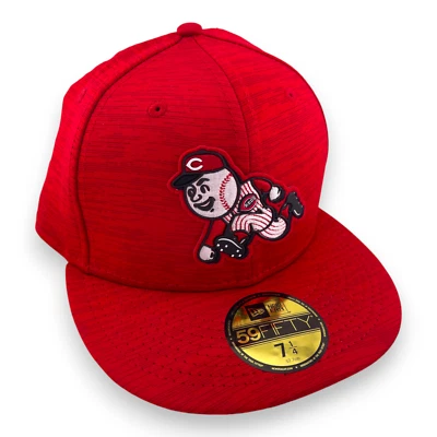 New Era Cincinnati Reds Mr. Red Logo MLB Club Red/Grey UV 59FIFTY Hat - Image 1 of 4