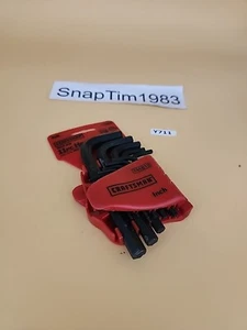 CRAFTSMAN Tools 11-PC SAE Short Arm Hex Key Caddy 46813 USA - Picture 1 of 5