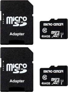 Micro Center 64GB Class 10 Microsdxc Flash Memory Card with Adapter for Mobile D - Picture 1 of 12