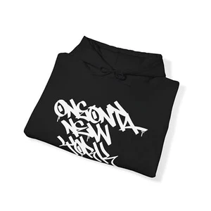 Oneonta New York graffiti hoodie Adult Unisex Heavy Hooded Sweatshirt black - Picture 1 of 8