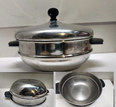 Farberware 2Qt acero inoxidable doble inserto de caldera y tapa para cacerolas de 7 1/2" Foto 1 de 4