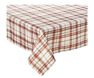 Barn Plaid Fall Tablecloth 60 x 104 Rectangle Polyester Fabric Benson Mills - Picture 1 of 7